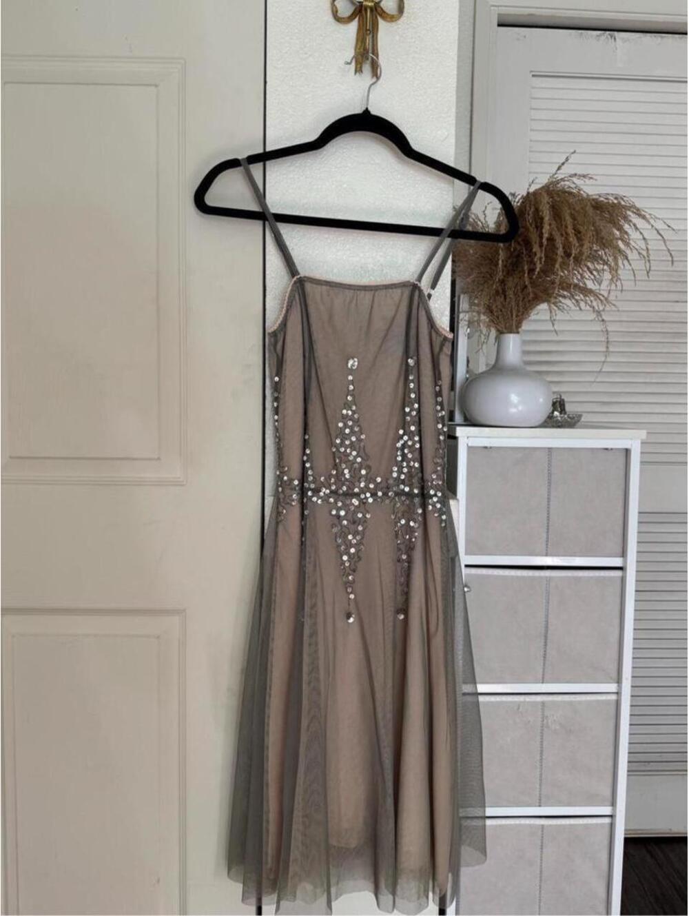 Rampage Women's Pink and Grey Dress
